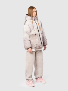 Куртка Эос TF150, принт grey cloud/черный