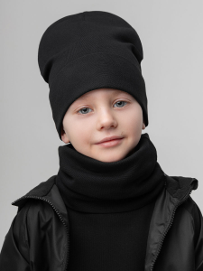 Комплект (шапка, снуд), черный